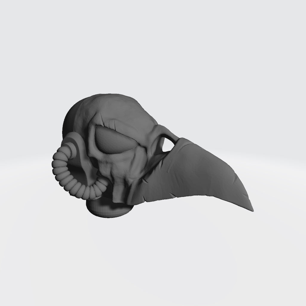 Raven Warrior Order Raven Skull Helmet 10x compatible with 28mm–32mm scale miniatures custom resin helmet