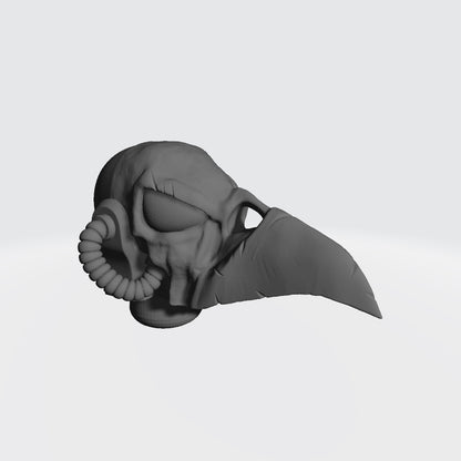 Raven Warrior Order Raven Skull Helmet 10x compatible with 28mm–32mm scale miniatures custom resin helmet
