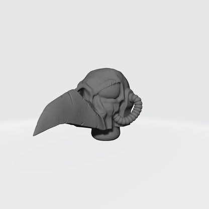 Raven Warrior Order Raven Skull Helmet 10x compatible with 28mm–32mm scale miniatures custom resin helmet
