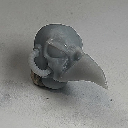 Raven Warrior Order Raven Skull Helmet 10x compatible with 28mm–32mm scale miniatures custom resin helmet