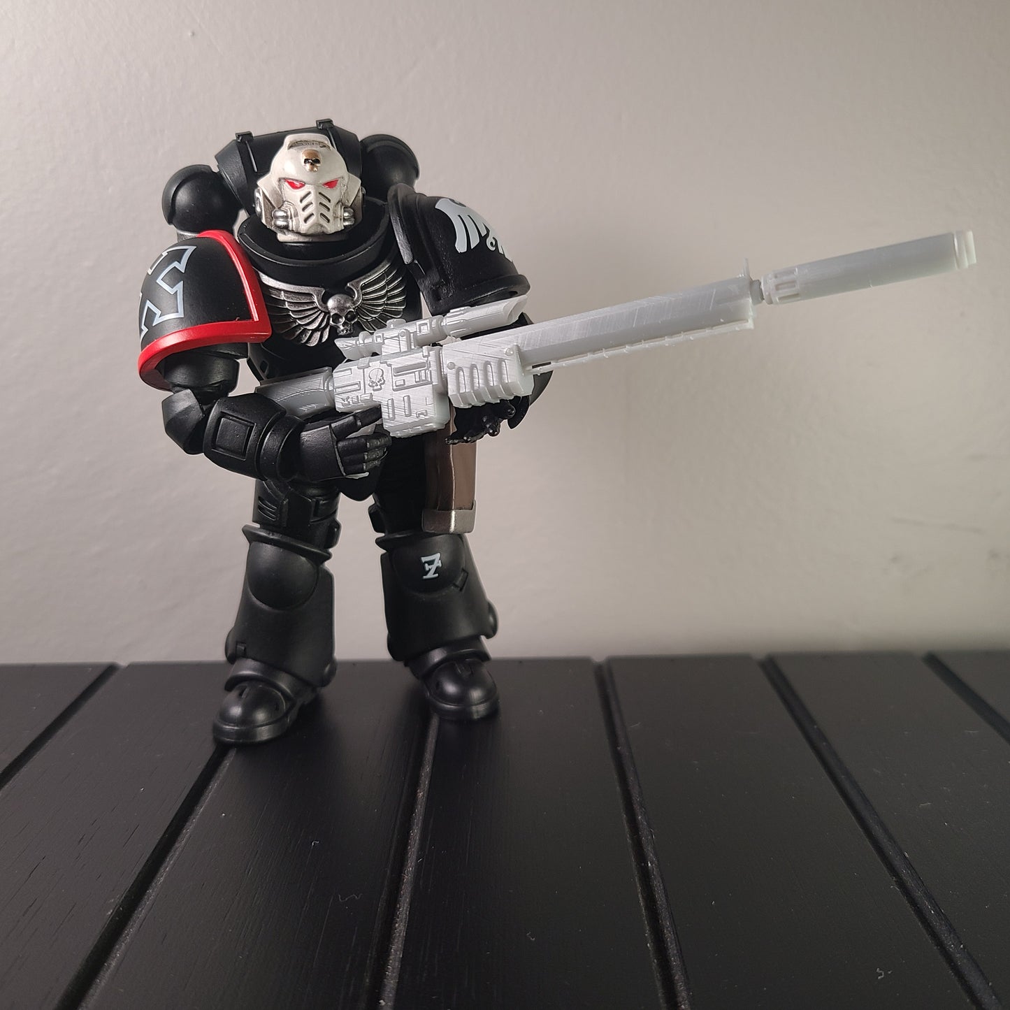 Shadow Operatives Sniper Rifle with Suppressor compatible with JoyToy 1:18 scale armored action figures