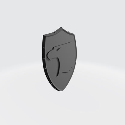 Stoic Raptor Warrior Order Shoulder Pad Shield Heraldry Version 4B custom resin shoulder armor compatible with JoyToy 1:18 scale armored action figures.