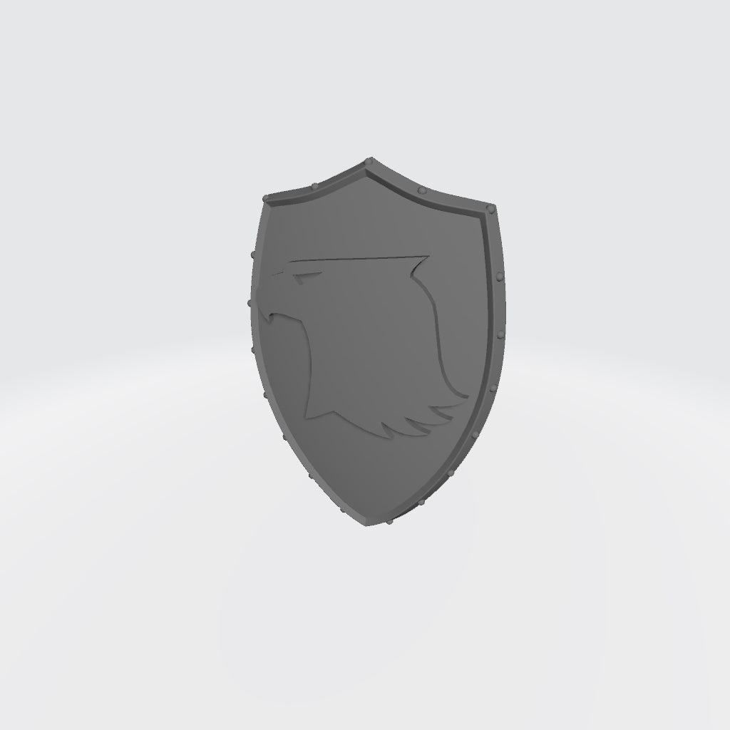 Stoic Raptor Warrior Order Shoulder Pad Shield Heraldry Version 4B custom resin shoulder armor compatible with JoyToy 1:18 scale armored action figures.