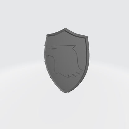 Stoic Raptor Warrior Order Shoulder Pad Shield Heraldry Version 4B custom resin shoulder armor compatible with JoyToy 1:18 scale armored action figures.