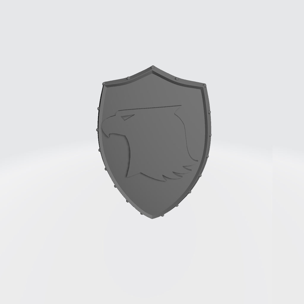 Stoic Raptor Warrior Order Shoulder Pad Shield Heraldry Version 4B custom resin shoulder armor compatible with JoyToy 1:18 scale armored action figures.