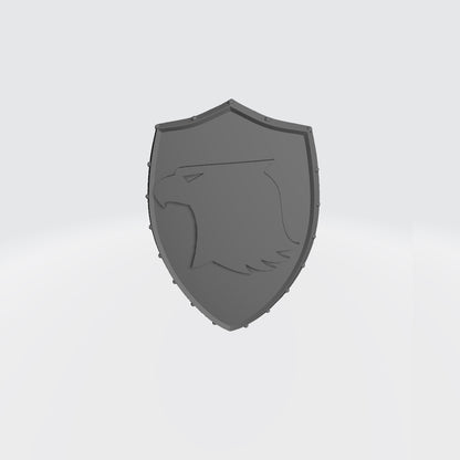 Stoic Raptor Warrior Order Shoulder Pad Shield Heraldry Version 4B custom resin shoulder armor compatible with JoyToy 1:18 scale armored action figures.