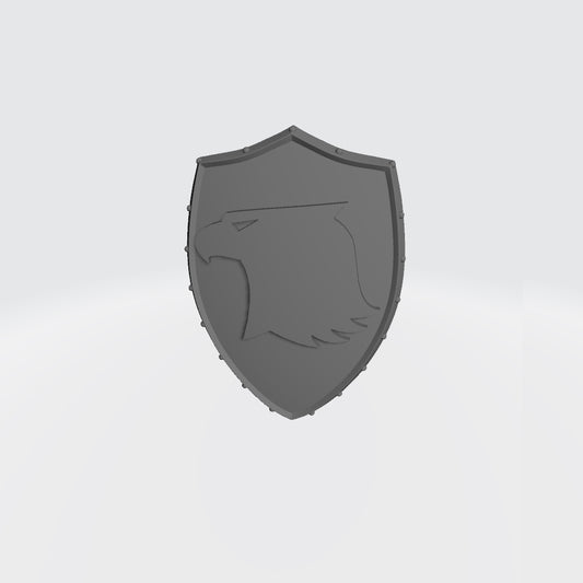 Stoic Raptor Warrior Order Shoulder Pad Shield Heraldry Version 4B custom resin shoulder armor compatible with JoyToy 1:18 scale armored action figures.