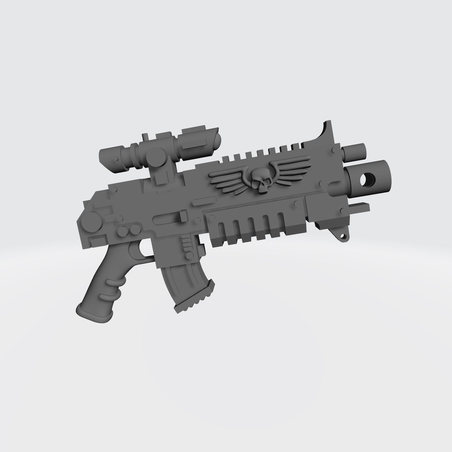 Striker Combat Rifle with Scope custom resin weapon compatible with JoyToy 1:18 scale armored action figures.