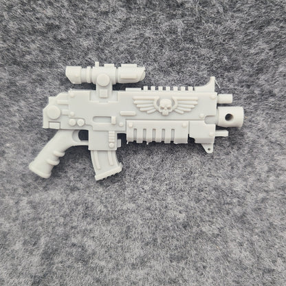 Striker Combat Rifle with Scope custom resin weapon compatible with JoyToy 1:18 scale armored action figures.