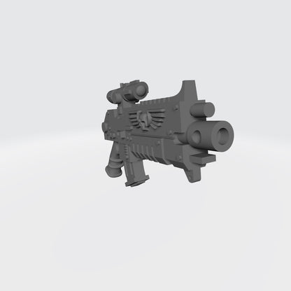 Striker Combat Rifle with Scope custom resin weapon compatible with JoyToy 1:18 scale armored action figures.