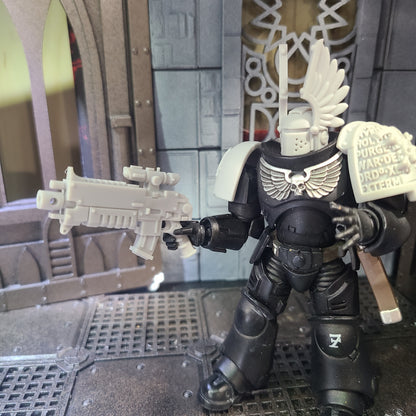 Striker Combat Rifle with Scope custom resin weapon compatible with JoyToy 1:18 scale armored action figures.