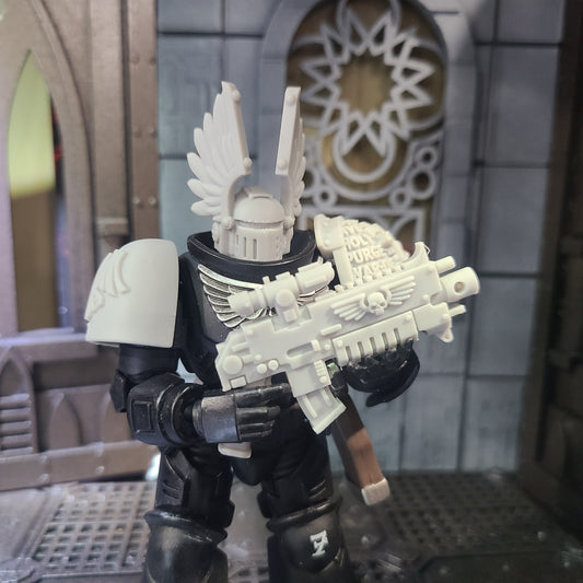 Striker Combat Rifle with Scope custom resin weapon compatible with JoyToy 1:18 scale armored action figures.