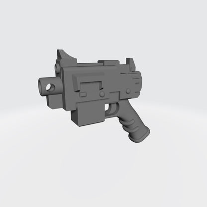Striker Pistol Type 1 with removable magazine custom resin weapon compatible with JoyToy 1:18 scale armored action figures.