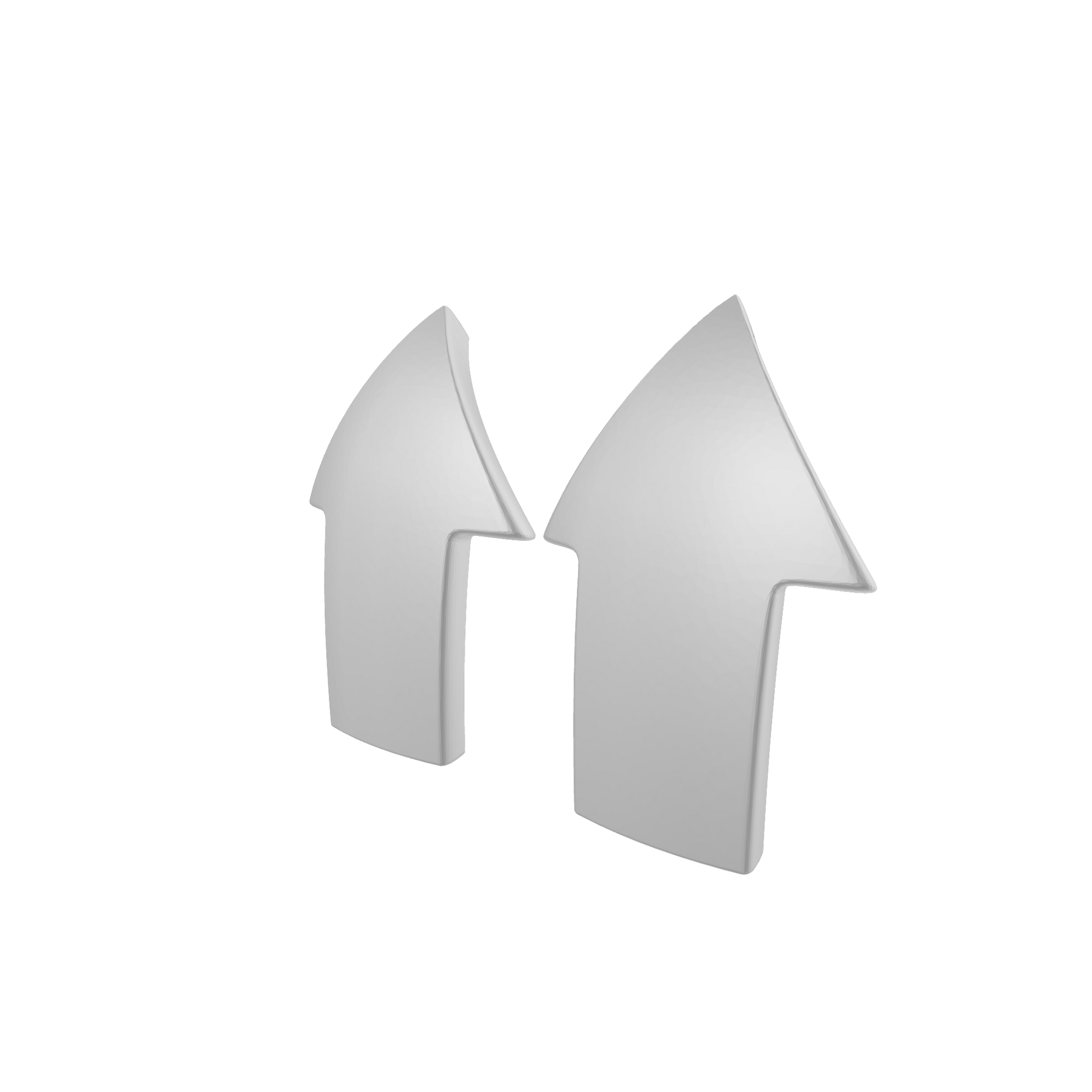 Two Tactical Arrow knee pad decals in custom resin compatible with JoyToy 1:18 scale armored action figures.