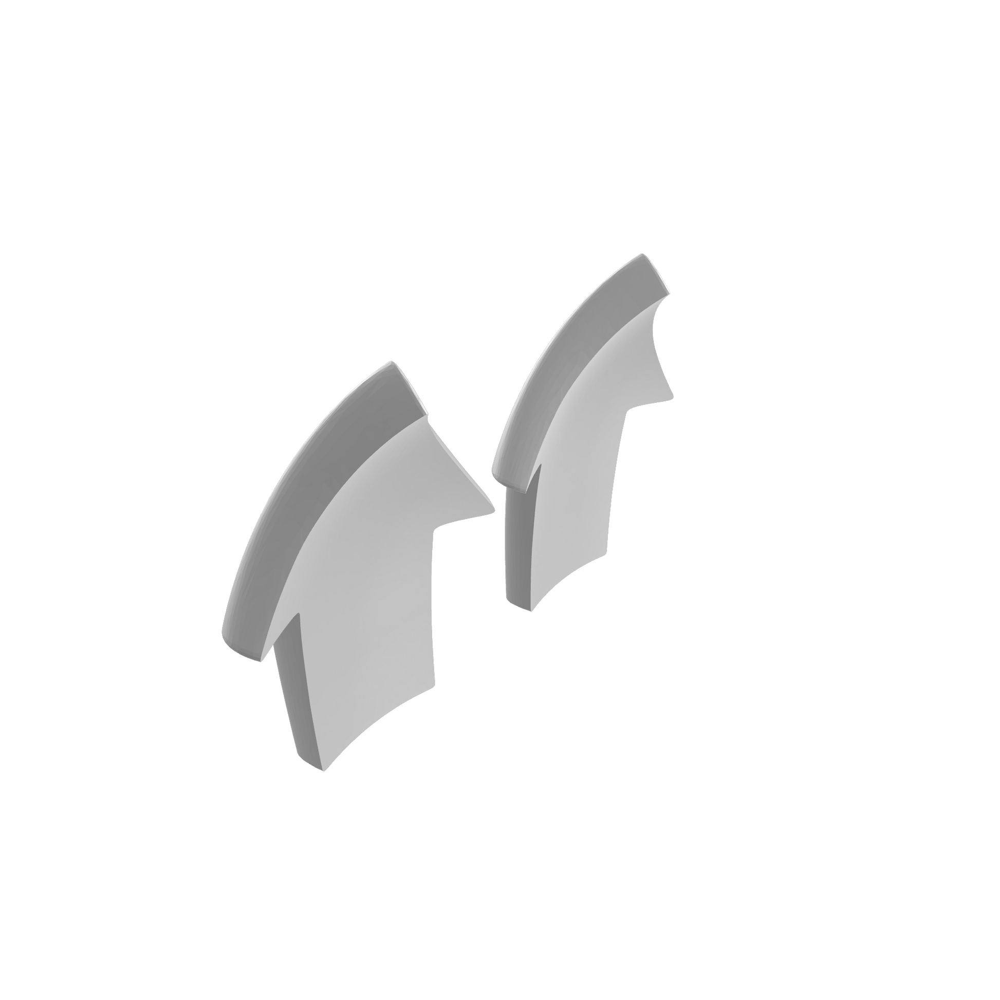 Two Tactical Arrow knee pad decals in custom resin compatible with JoyToy 1:18 scale armored action figures.