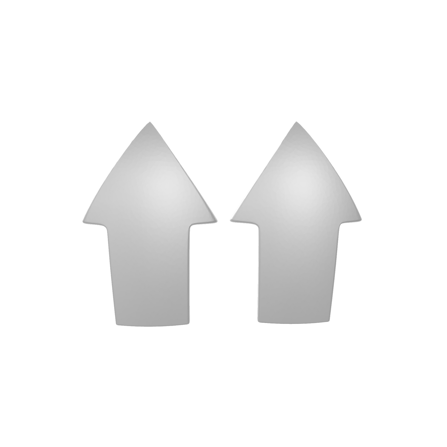 Two Tactical Arrow knee pad decals in custom resin compatible with JoyToy 1:18 scale armored action figures.