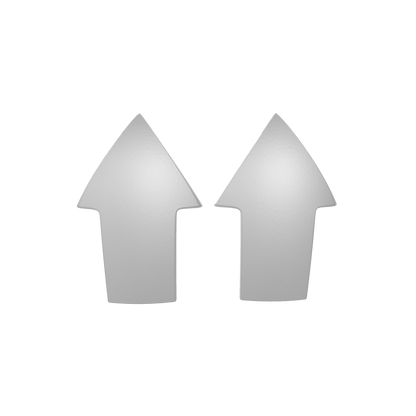 Two Tactical Arrow knee pad decals in custom resin compatible with JoyToy 1:18 scale armored action figures.