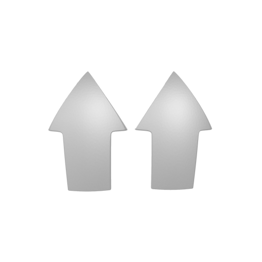 Two Tactical Arrow knee pad decals in custom resin compatible with JoyToy 1:18 scale armored action figures.
