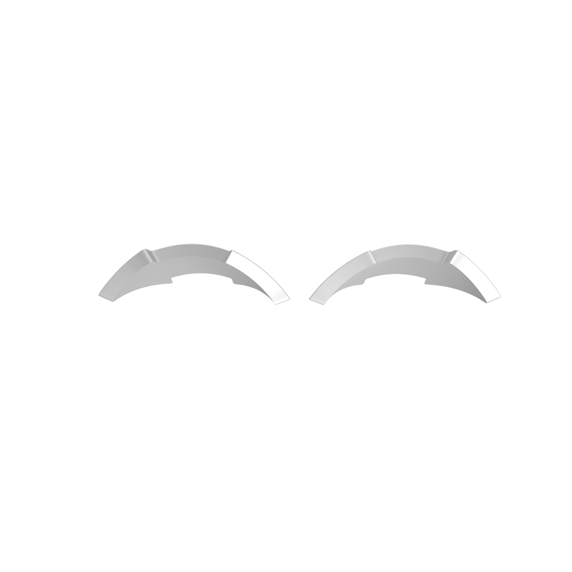 Two Tactical Double Arrow knee pad decals in custom resin compatible with JoyToy 1:18 scale armored action figures.