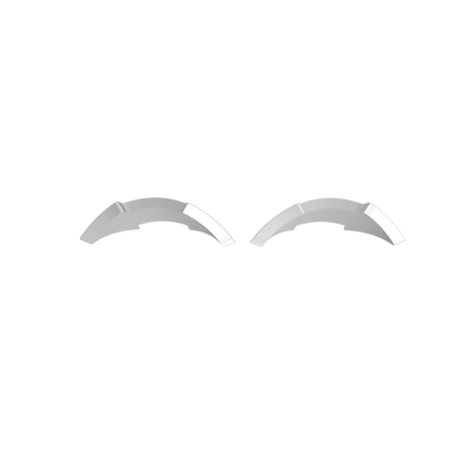 Two Tactical Double Arrow knee pad decals in custom resin compatible with JoyToy 1:18 scale armored action figures.