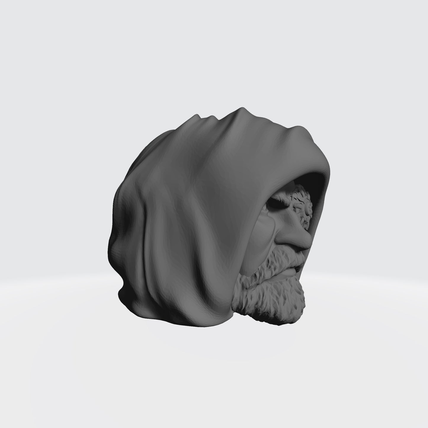 Tech Engineer Warrior Priest veteran hood with cyber left eye head swap compatible with JoyToy 1:18 scale armored action figures custom resin head