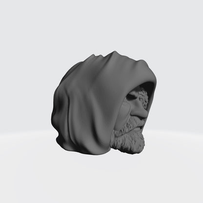 Tech Engineer Warrior Priest veteran hood with cyber left eye head swap compatible with JoyToy 1:18 scale armored action figures custom resin head