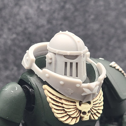 Templar Warrior Order Gorget with Cross Heraldry resin neck armor for 1:18 Scale Grimdark Armored Soldier Upgrades compatible with JoyToy figures