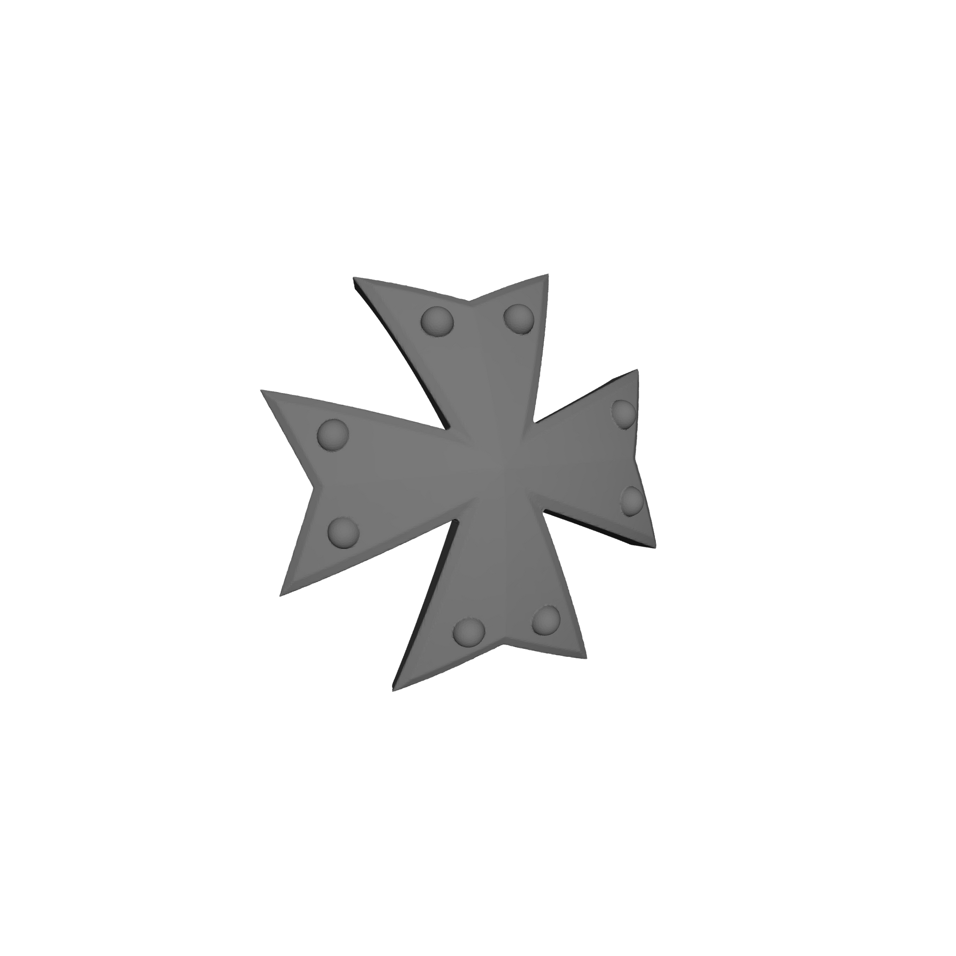 Templar Warrior Order Maltese Cross studded shoulder pad 3D decal resin upgrade for 1:18 scale grimdark armored soldier figures