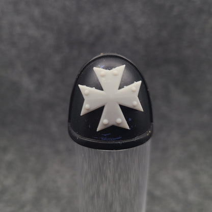 Templar Warrior Order Maltese Cross studded shoulder pad 3D decal resin upgrade for 1:18 scale grimdark armored soldier figures