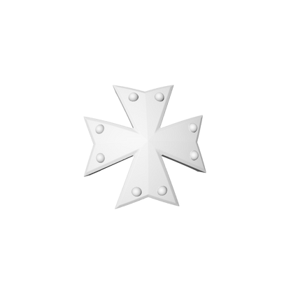 Templar Warrior Order Maltese Cross studded shoulder pad 3D decal resin upgrade for 1:18 scale grimdark armored soldier figures