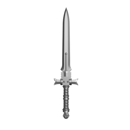 Templar Warrior Order Power Sword resin melee weapon upgrade for 1:18 Scale Grimdark Armored Soldier figures compatible with JoyToy