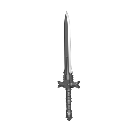 Templar Warrior Order Power Sword resin melee weapon upgrade for 1:18 Scale Grimdark Armored Soldier figures compatible with JoyToy