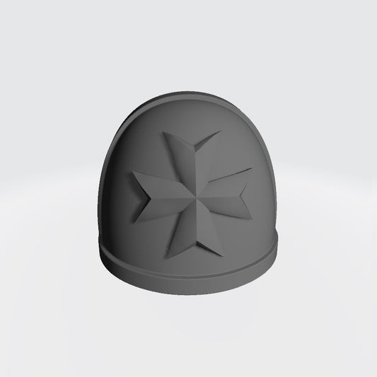 Templar Knights Warrior Order Type 4 V1 resin shoulder pad for 1:18 Scale Grimdark Armored Soldier Upgrades compatible with JoyToy action figures