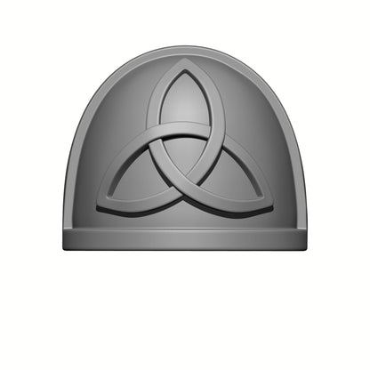 Triquetra Pattern Type 4 V1 resin shoulder pad for 1:18 Scale Grimdark Armored Soldier Upgrades compatible with JoyToy action figures