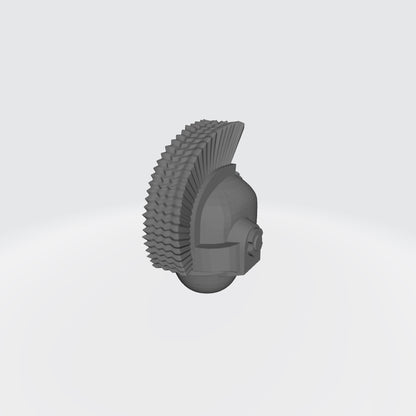 Ultra Warrior Plumed Spartan Helmet compatible with JoyToy 1:18 scale armored action figures