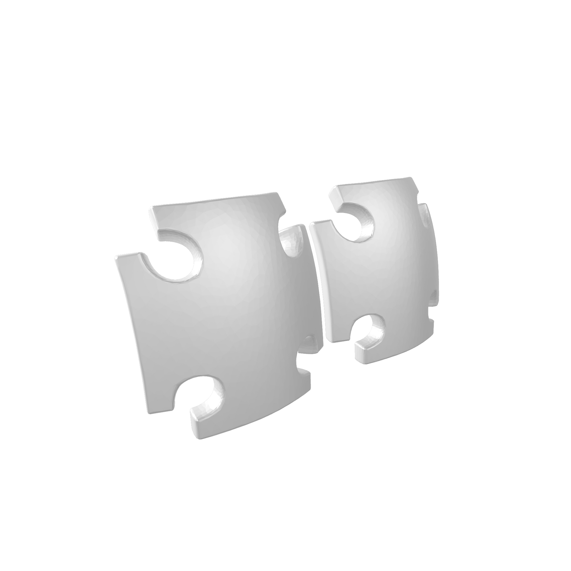 Two Veteran Cross knee pad decals in custom resin compatible with JoyToy 1:18 scale armored action figures.