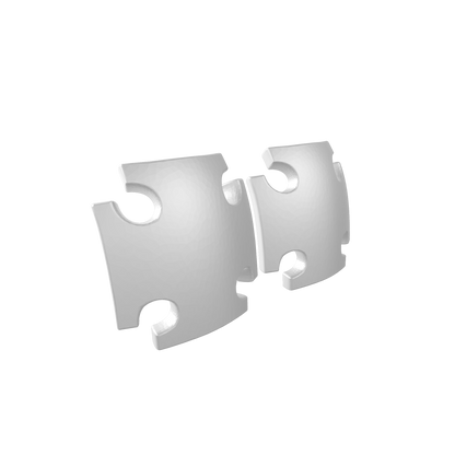 Two Veteran Cross knee pad decals in custom resin compatible with JoyToy 1:18 scale armored action figures.
