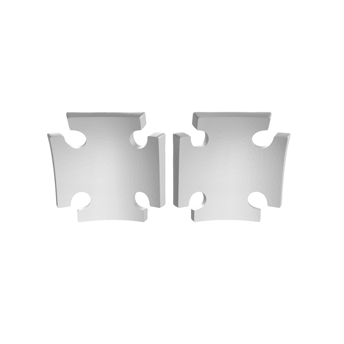 Two Veteran Cross knee pad decals in custom resin compatible with JoyToy 1:18 scale armored action figures.