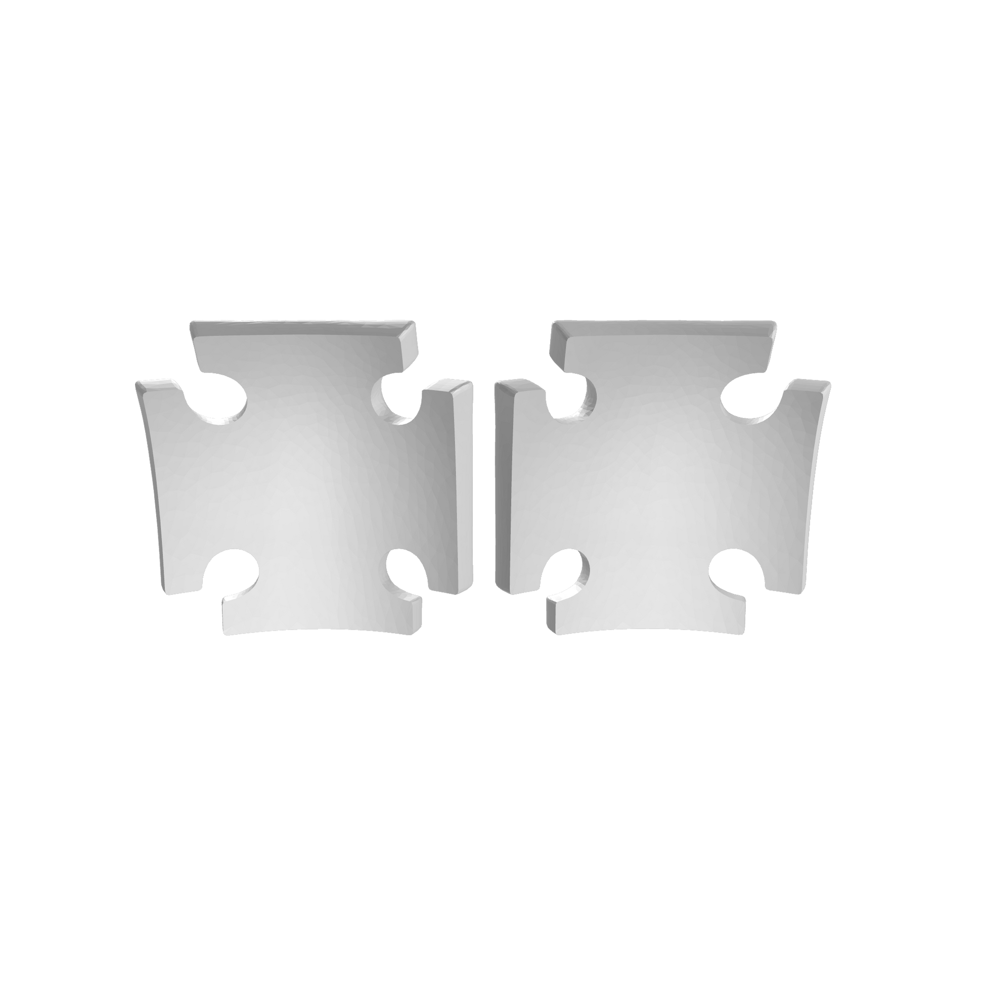 Two Veteran Cross knee pad decals in custom resin compatible with JoyToy 1:18 scale armored action figures.