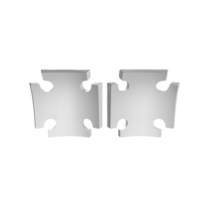 Two Veteran Cross knee pad decals in custom resin compatible with JoyToy 1:18 scale armored action figures.