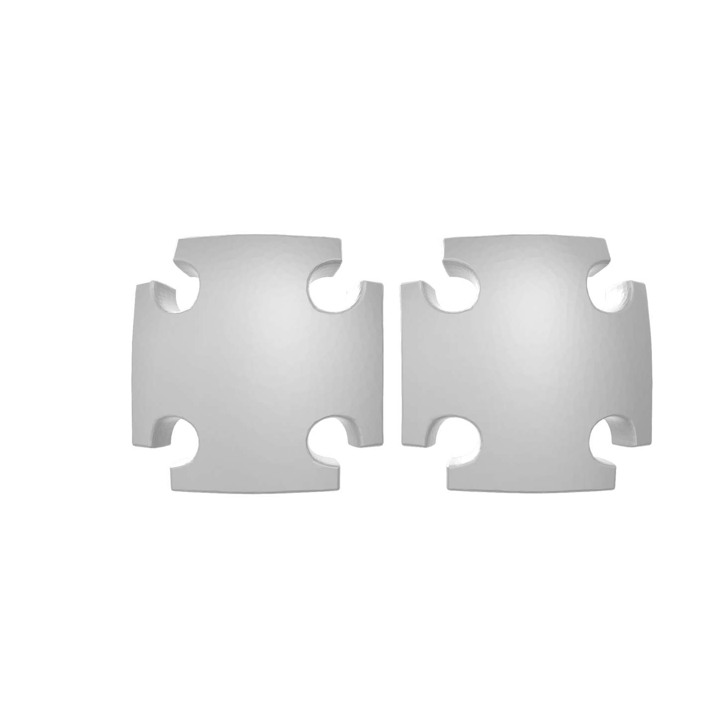 Two Veteran Cross knee pad decals in custom resin compatible with JoyToy 1:18 scale armored action figures.