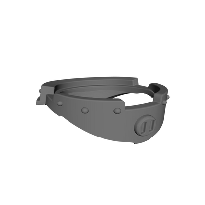 Veteran Warrior Gorget Armor with Grill and Rivets custom resin neck armor compatible with JoyToy 1:18 scale armored action figures.