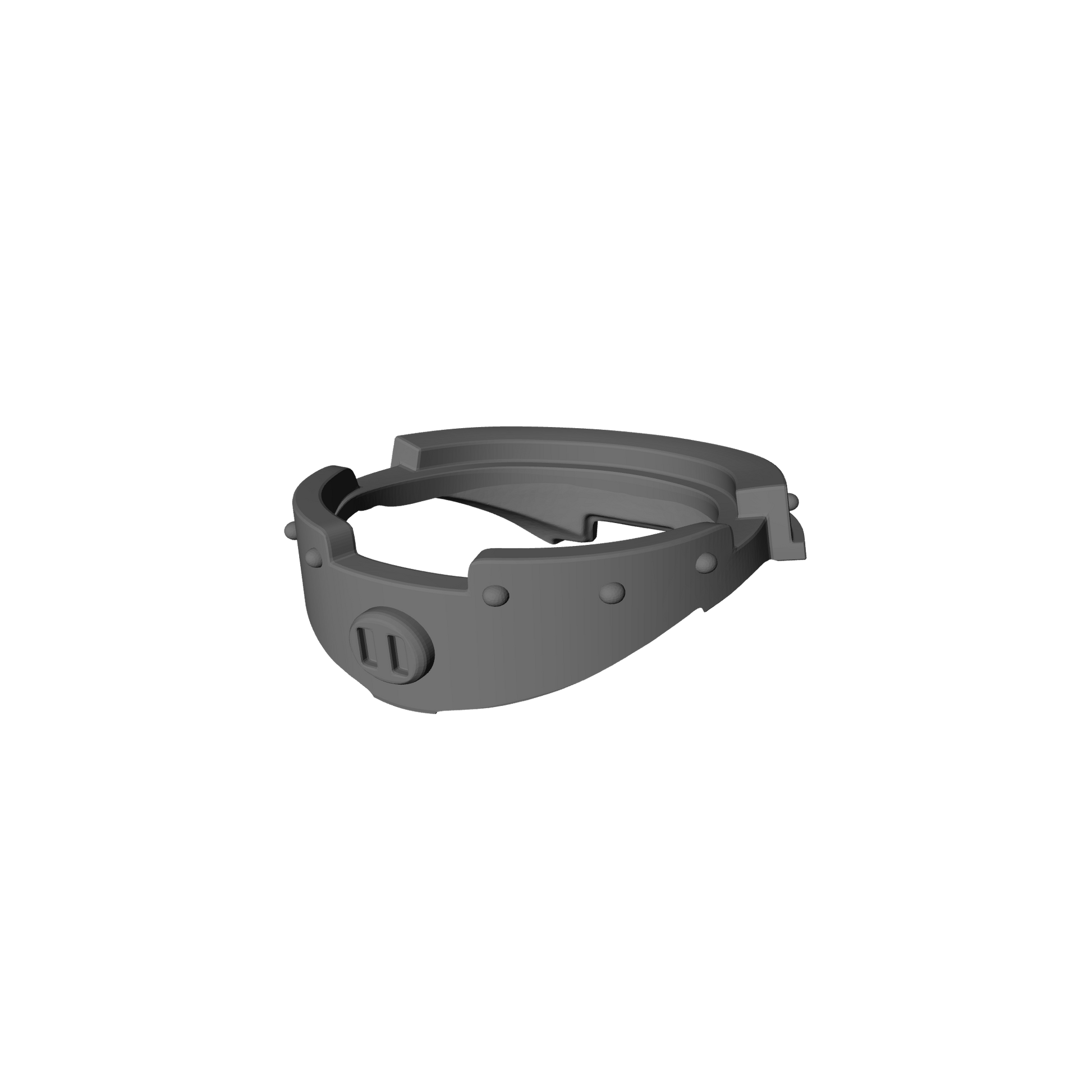 Veteran Warrior Gorget Armor with Grill and Rivets custom resin neck armor compatible with JoyToy 1:18 scale armored action figures.