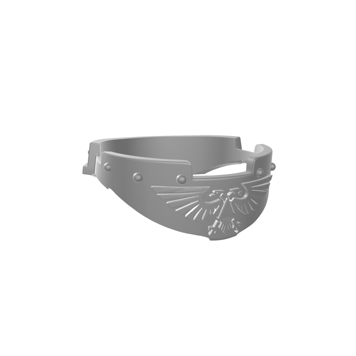 Veteran Warrior gorget with eagle and rivets compatible with JoyToy 1:18 scale armored action figures custom resin neck armor