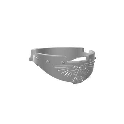 Veteran Warrior gorget with eagle and rivets compatible with JoyToy 1:18 scale armored action figures custom resin neck armor