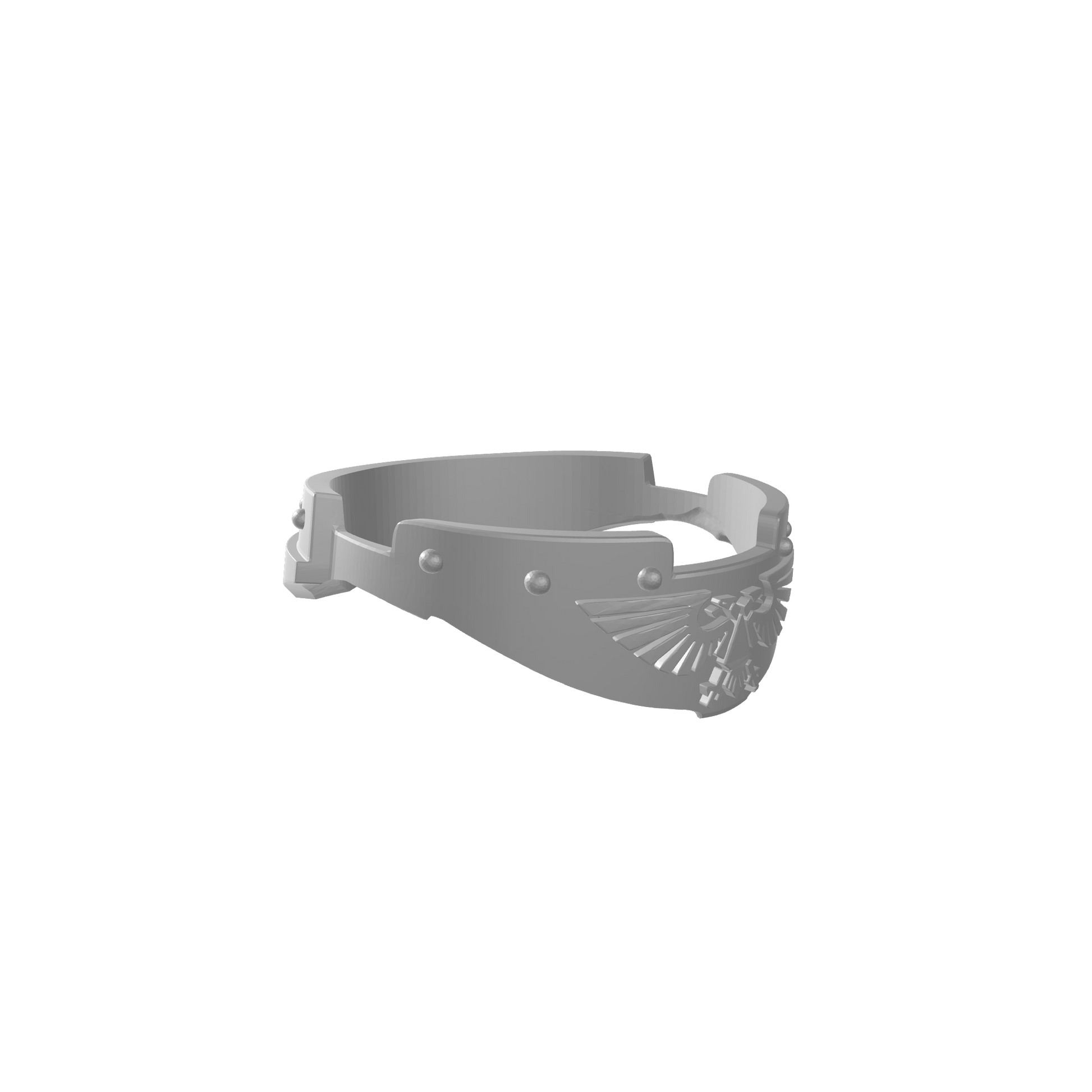 Veteran Warrior gorget with eagle and rivets compatible with JoyToy 1:18 scale armored action figures custom resin neck armor