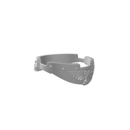 Veteran Warrior gorget with eagle and rivets compatible with JoyToy 1:18 scale armored action figures custom resin neck armor