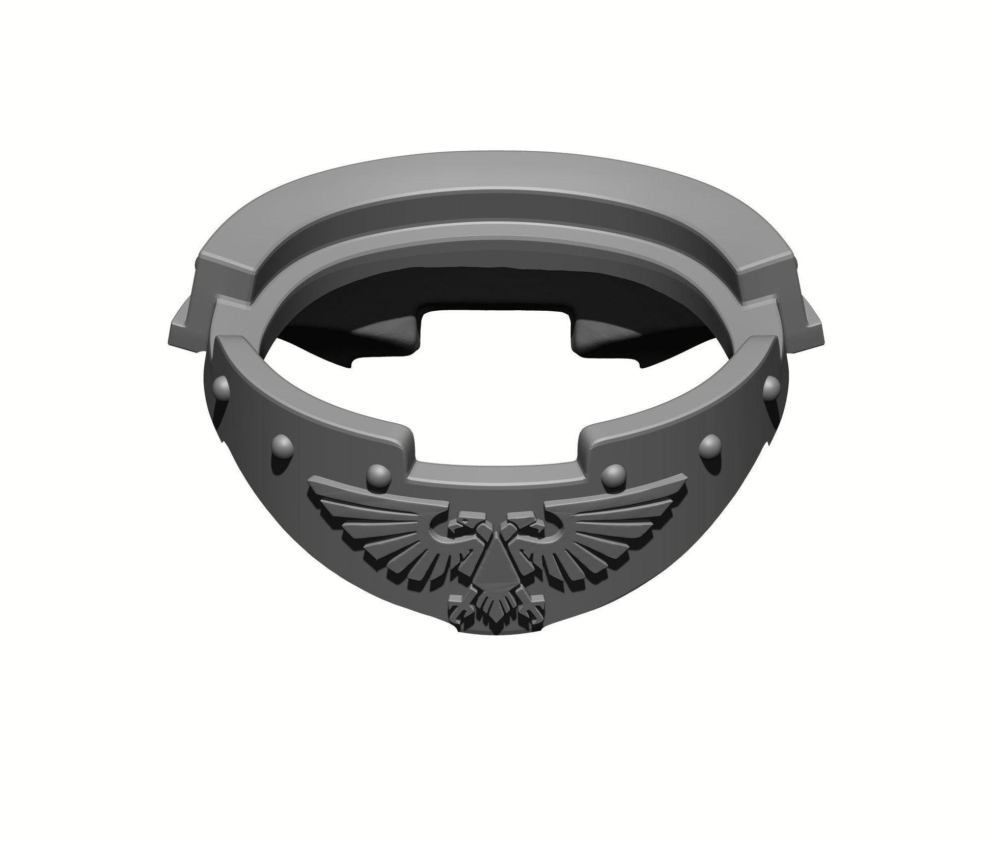 Veteran Warrior gorget with eagle and rivets compatible with JoyToy 1:18 scale armored action figures custom resin neck armor