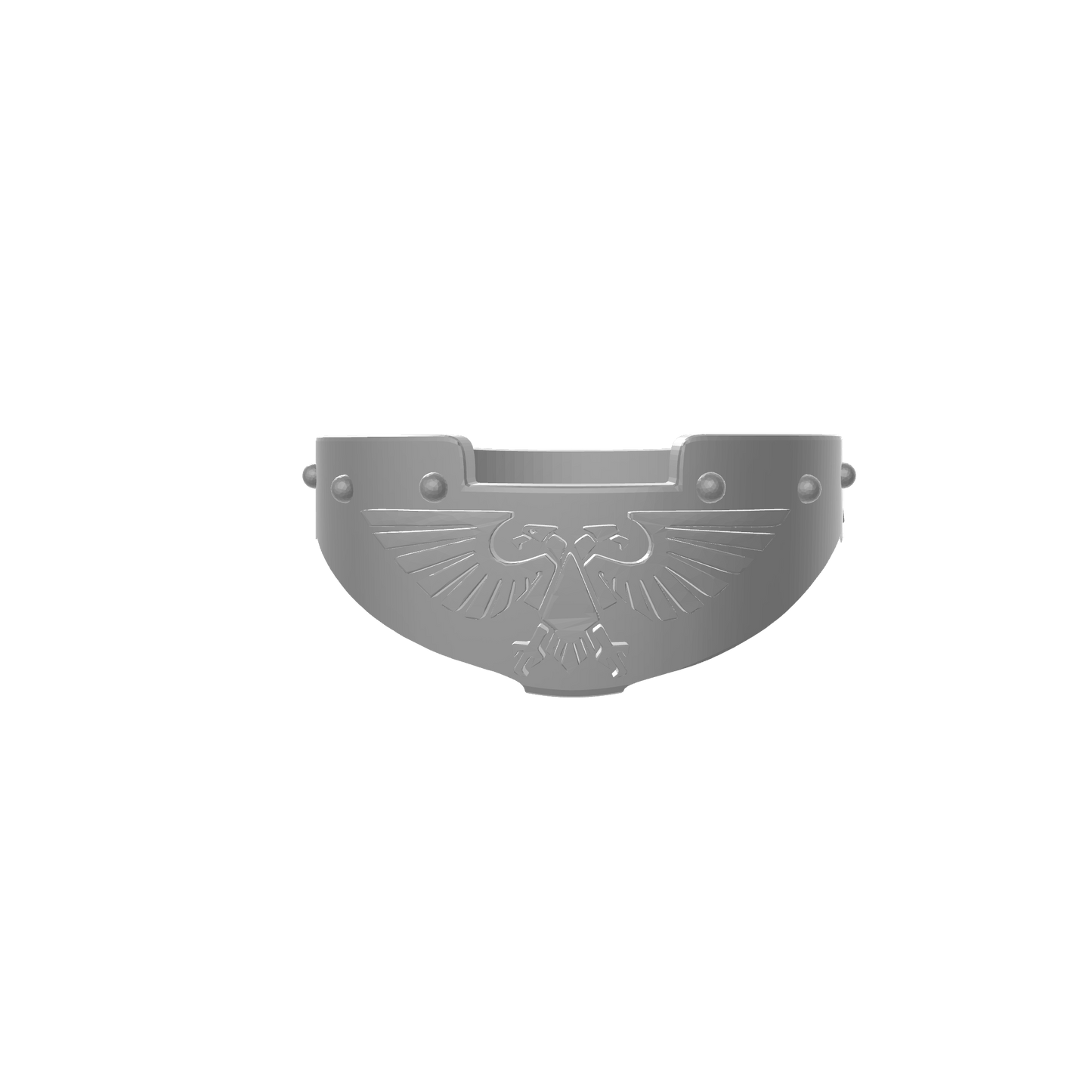 Veteran Warrior gorget with eagle and rivets compatible with JoyToy 1:18 scale armored action figures custom resin neck armor