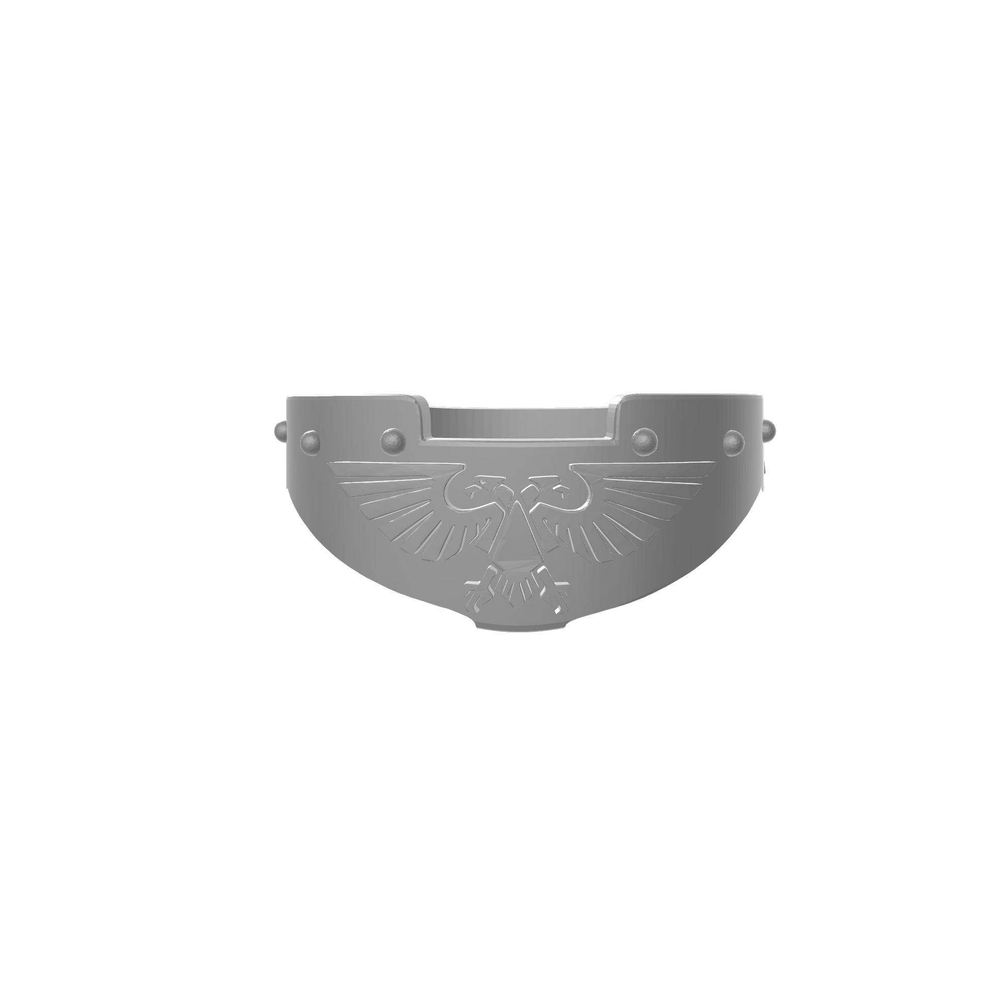 Veteran Warrior gorget with eagle and rivets compatible with JoyToy 1:18 scale armored action figures custom resin neck armor